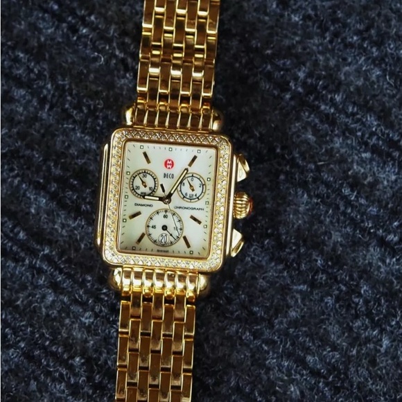 Sold! Stunning Michele Deco Diamonds Watch women MW06A01 - Picture 9 of 14